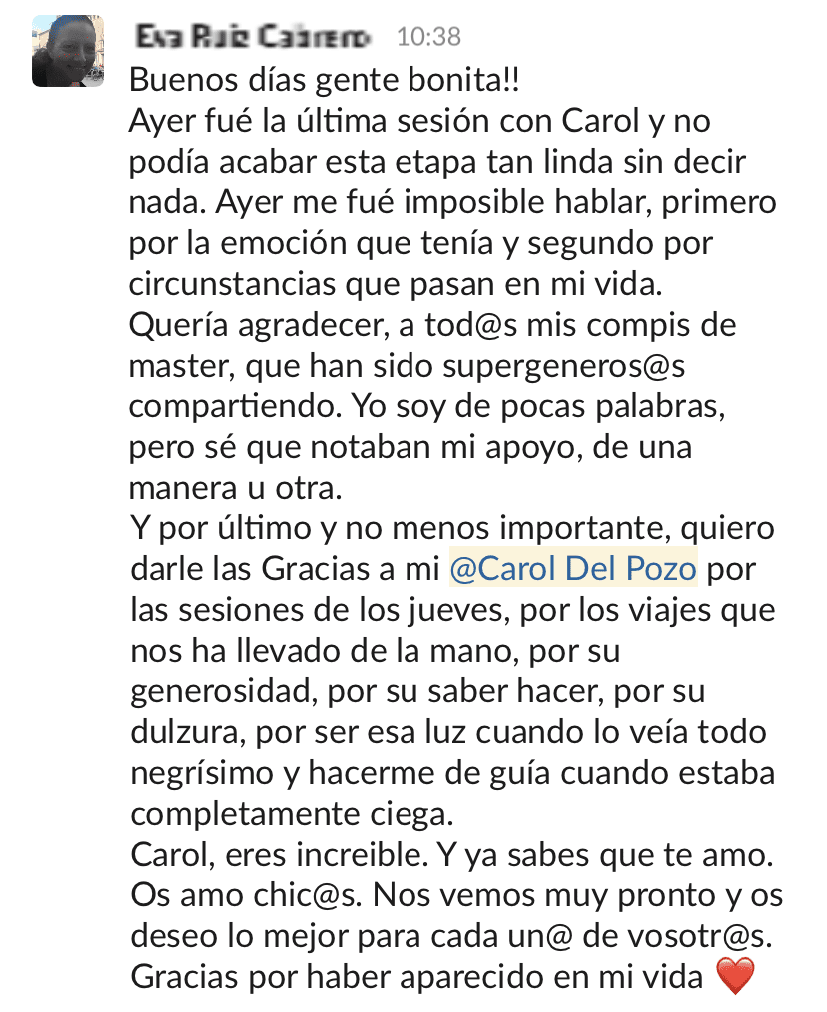 Testimonio Carol 19